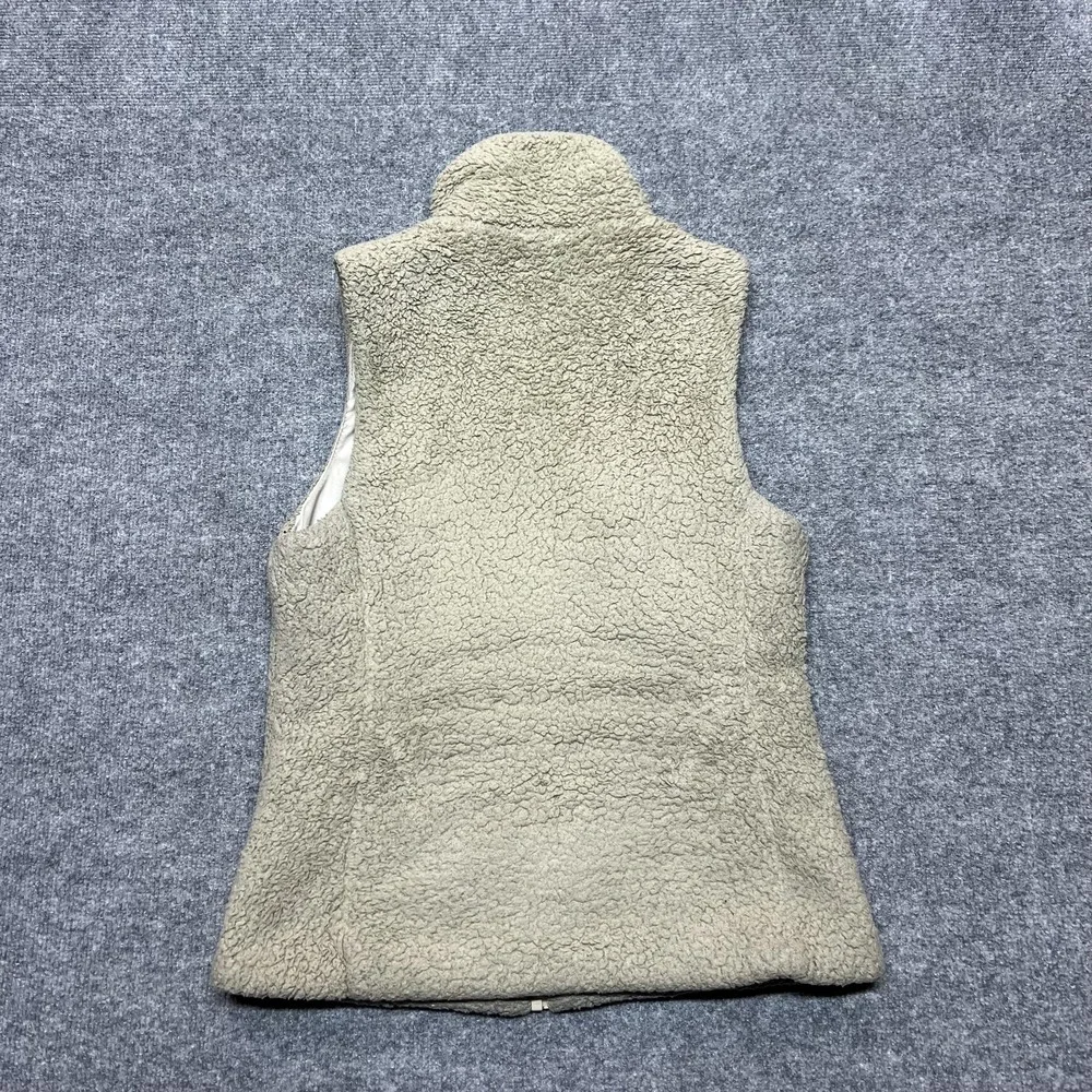 Patagonia Los Gatos Fleece Vest Womens Medium Beige Full Zip Pockets Sherpa Warm - Picture 4 of 10